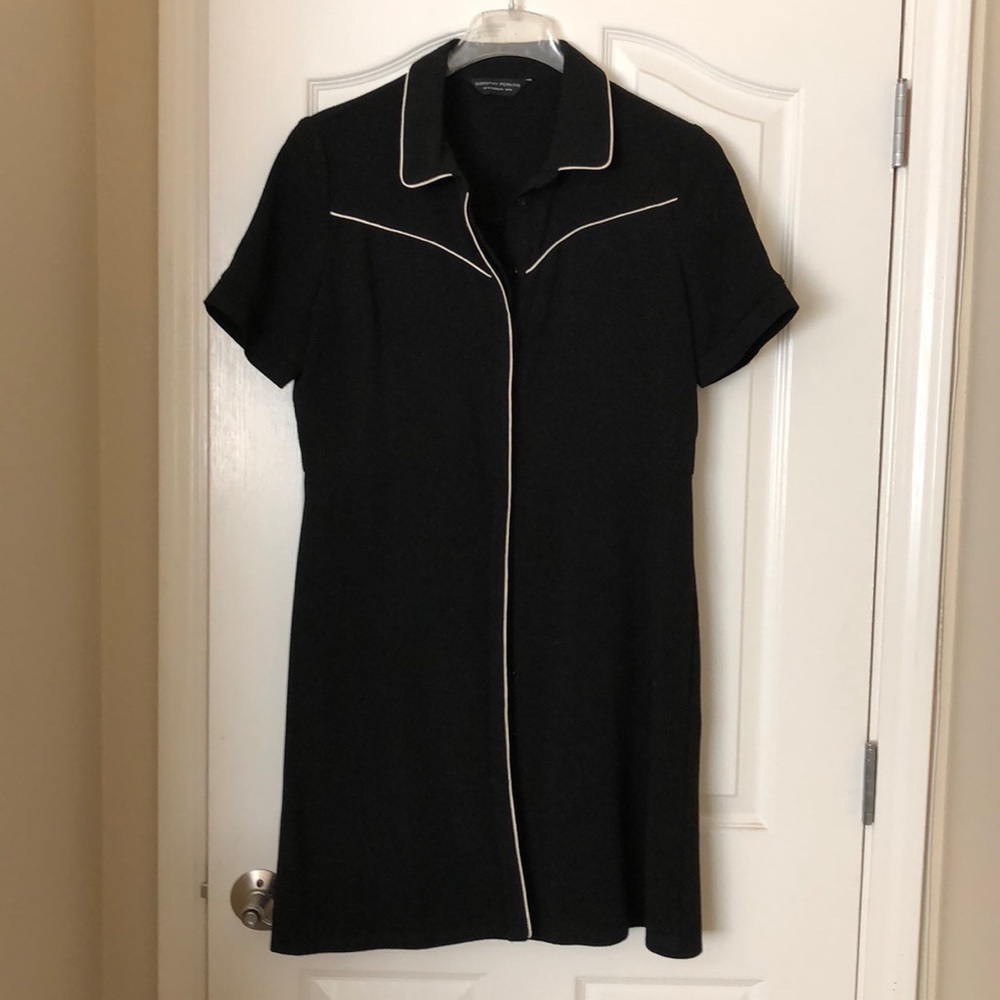 Black button down dress